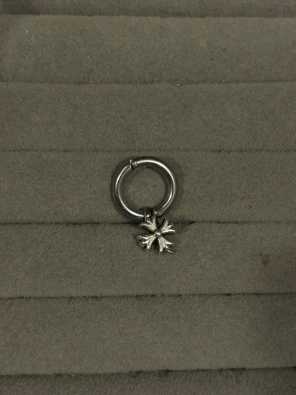 Chrome deepstar non-pierced earring