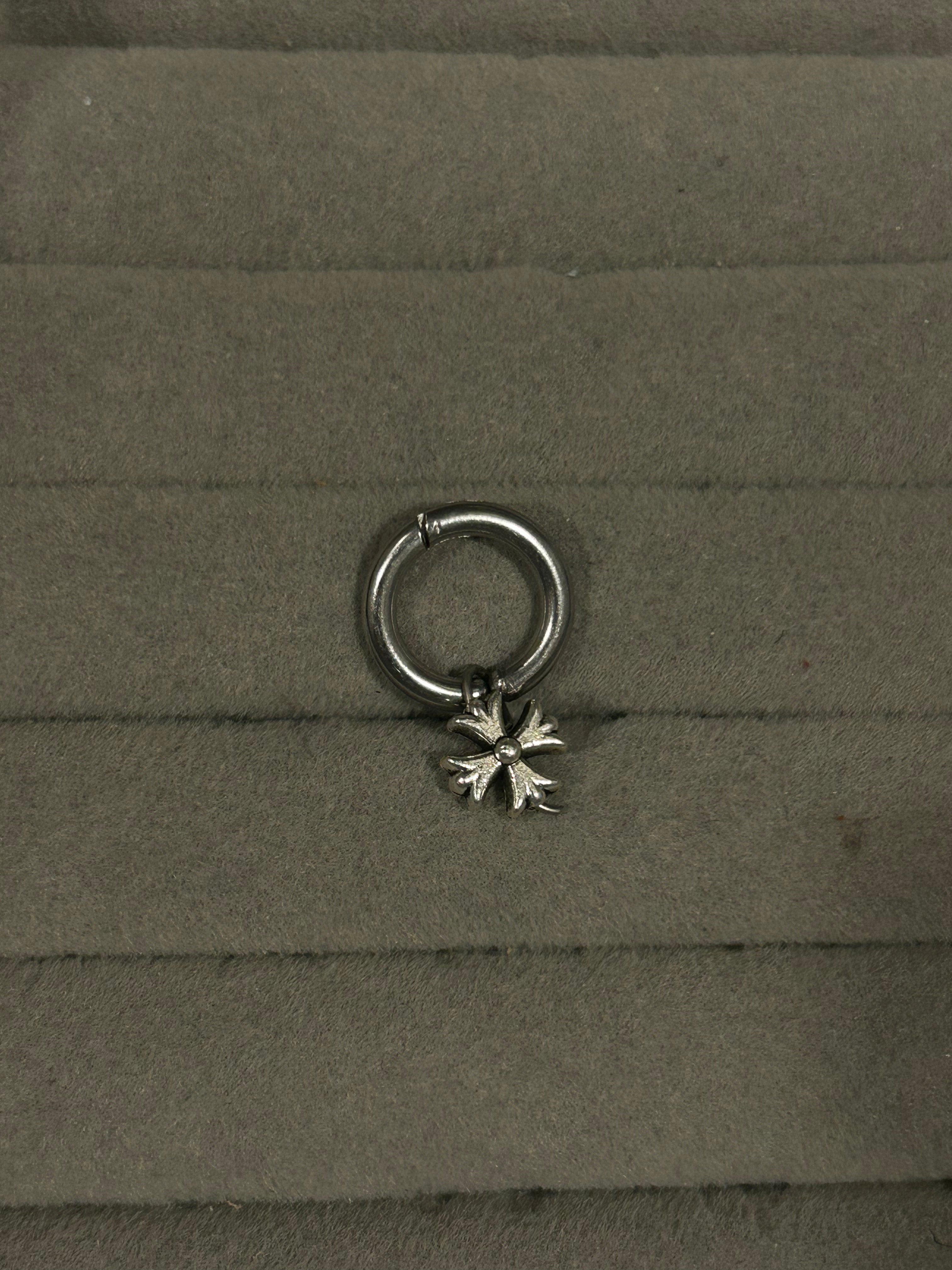 Chrome deepstar non-pierced earring